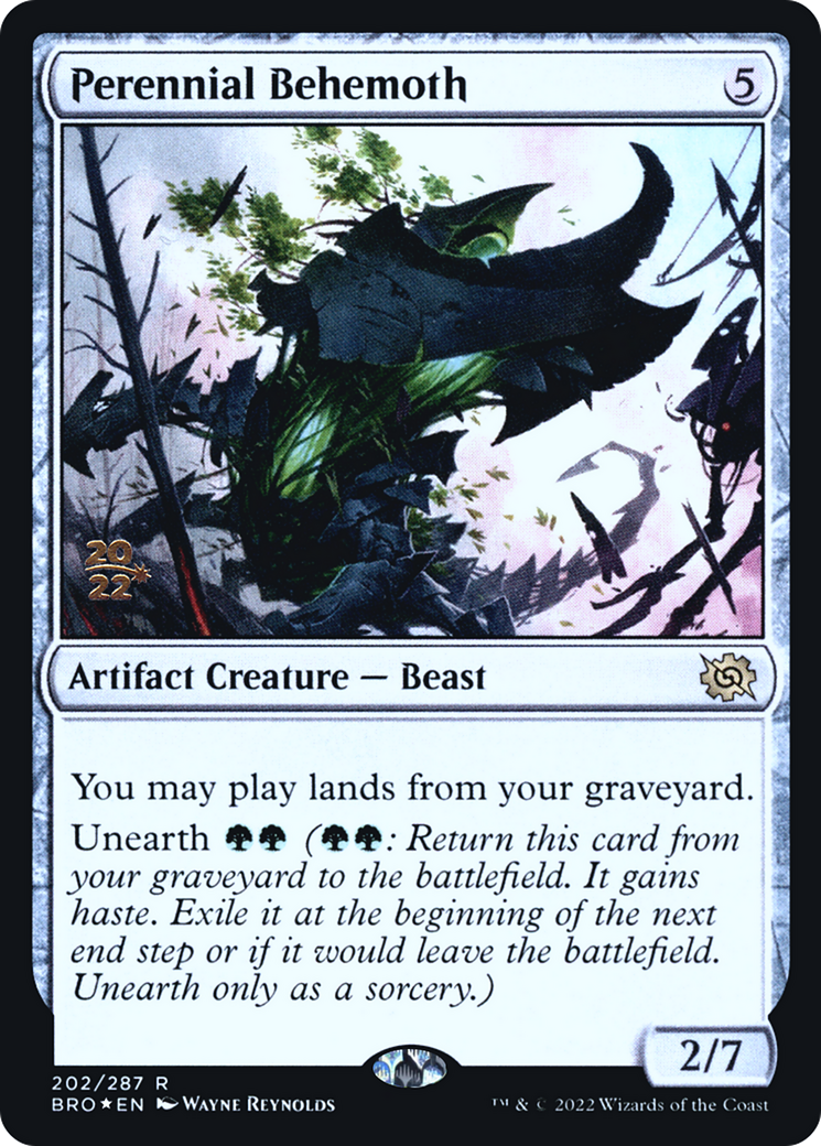 Perennial Behemoth (PRE-202S) [The Brothers' War Promos] Foil MTG Single Wizards of the Coast