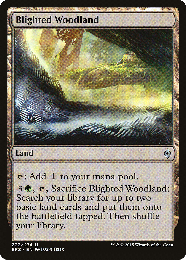 Blighted Woodland (BFZ-233) [Battle for Zendikar] Foil MTG Single Wizards of the Coast
