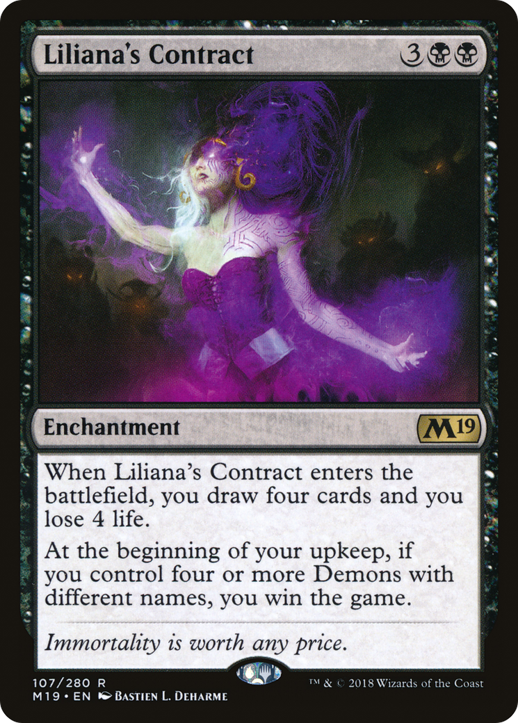 Liliana's Contract (M19-107) [Core Set 2019] Foil MTG Single Wizards of the Coast