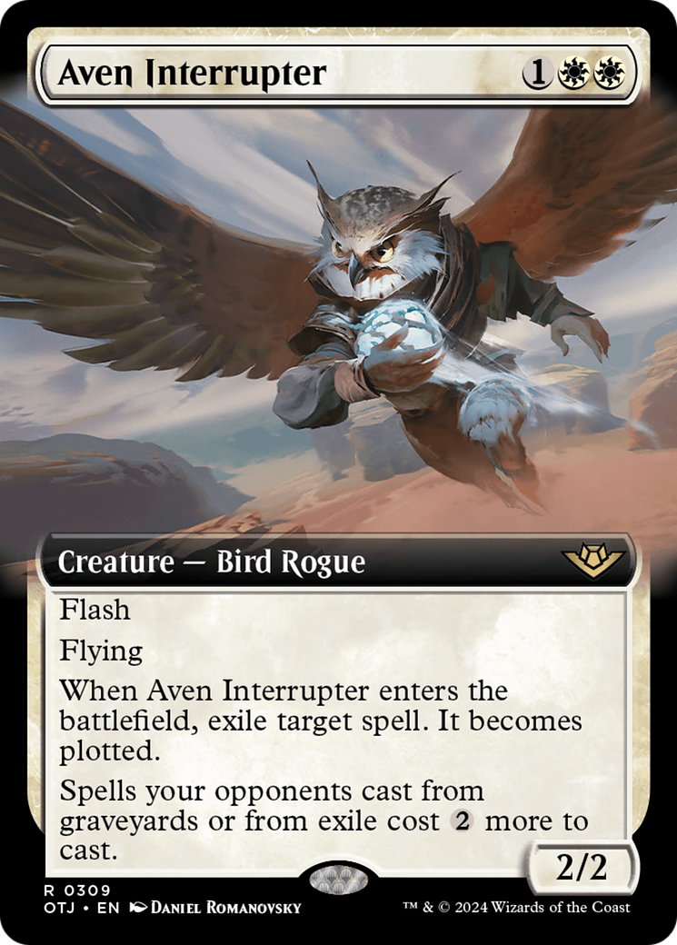 Aven Interrupter (OTJ-309) [Outlaws of Thunder Junction] (Extended Art) MTG Single Wizards of the Coast