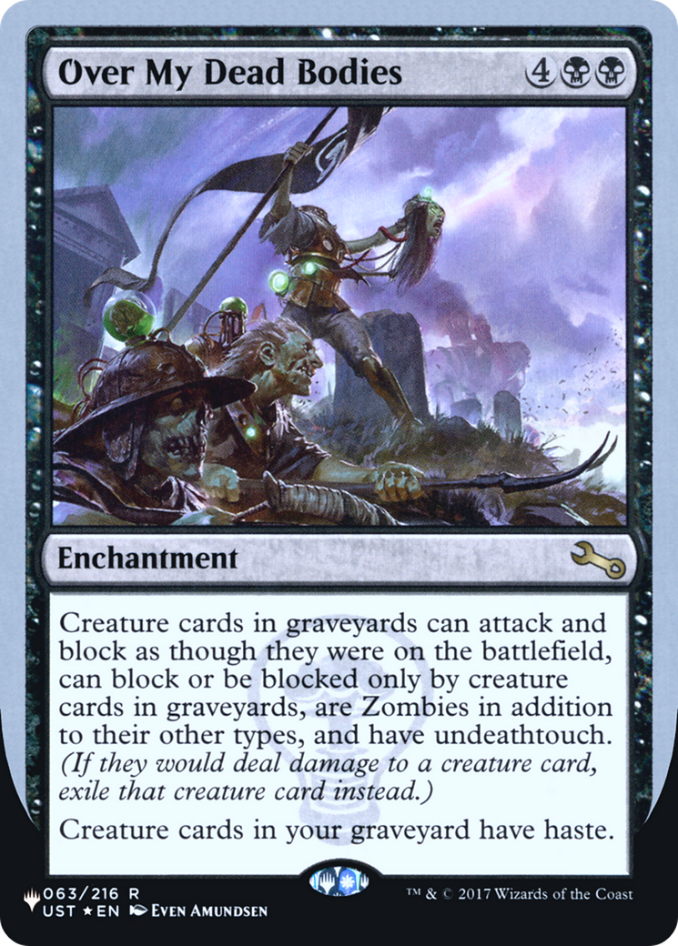 Over My Dead Bodies (LIST-063/216) [Mystery Booster] The List (Unfinity Foil Edition) Foil MTG Single Wizards of the Coast