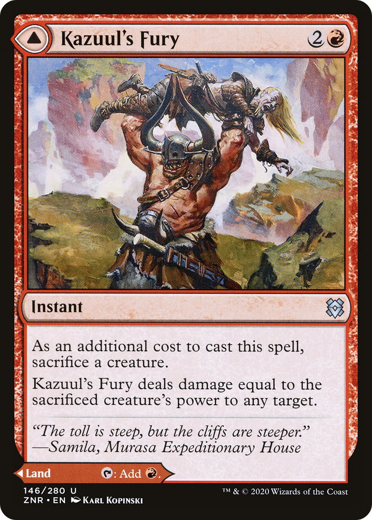 Kazuul's Fury (ZNR-146) [Zendikar Rising] Foil MTG Single Wizards of the Coast