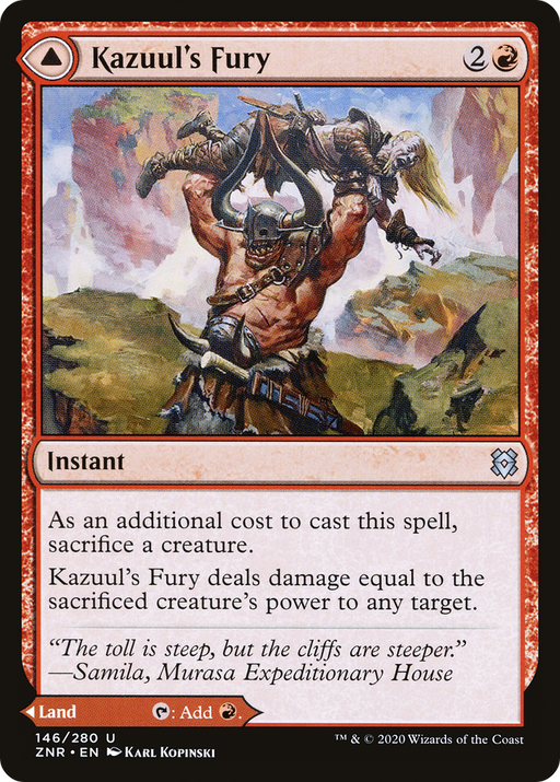 Kazuul's Fury (ZNR-146) [Zendikar Rising] MTG Single Wizards of the Coast