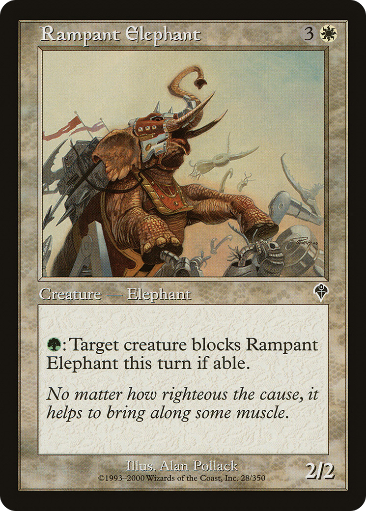 Rampant Elephant (INV-028) [Invasion] Foil MTG Single Wizards of the Coast