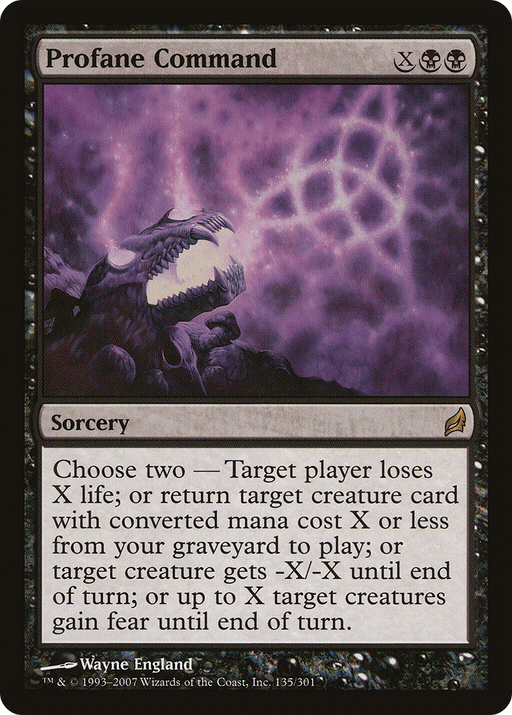 Profane Command (LRW-135) [Lorwyn] Foil MTG Single Wizards of the Coast