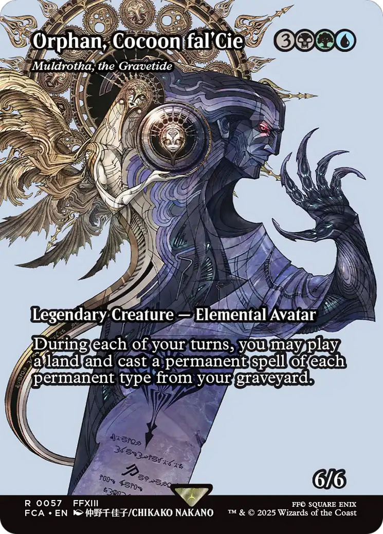 Orphan, Cocoon fal'Cie - Muldrotha, the Gravetide (Showcase) (FCA-057) [FINAL FANTASY: Through the Ages] / Orphan, Cocoon fal'Cie (Borderless) Foil MTG Single Wizards of the Coast