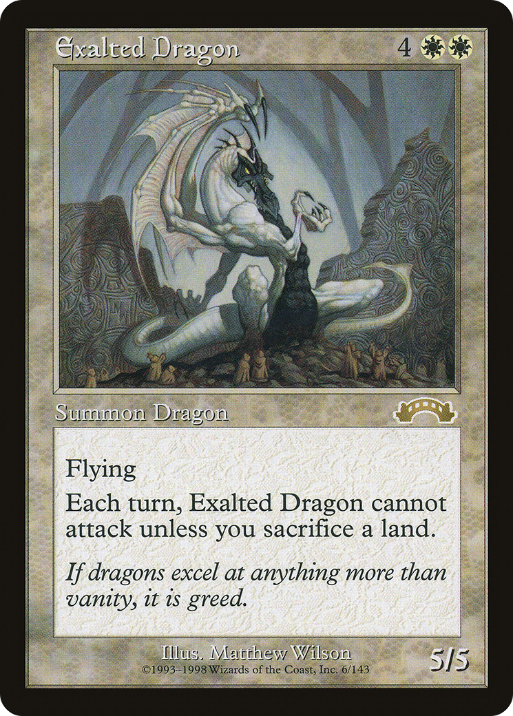 Exalted Dragon (EXO-006) [Exodus] MTG Single Wizards of the Coast