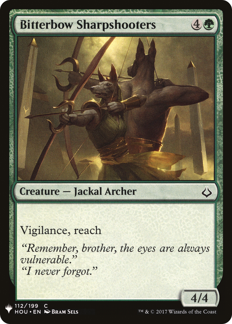 Bitterbow Sharpshooters (LIST-HOU-112) [Mystery Booster] The List MTG Single Wizards of the Coast