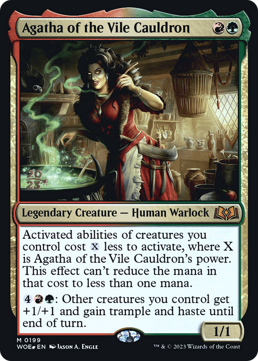 Agatha of the Vile Cauldron (PRE-199) [Wilds of Eldraine Promos] Foil MTG Single Wizards of the Coast