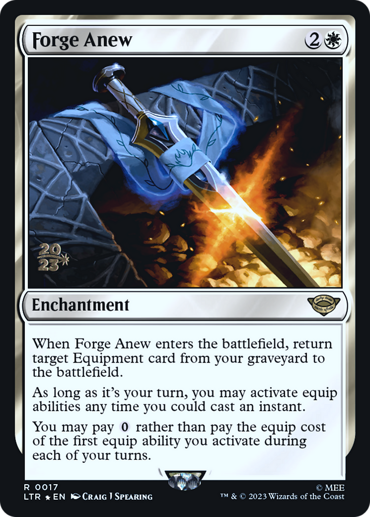 Forge Anew (PRE-017) [Tales of Middle-earth Promos] Foil MTG Single Wizards of the Coast