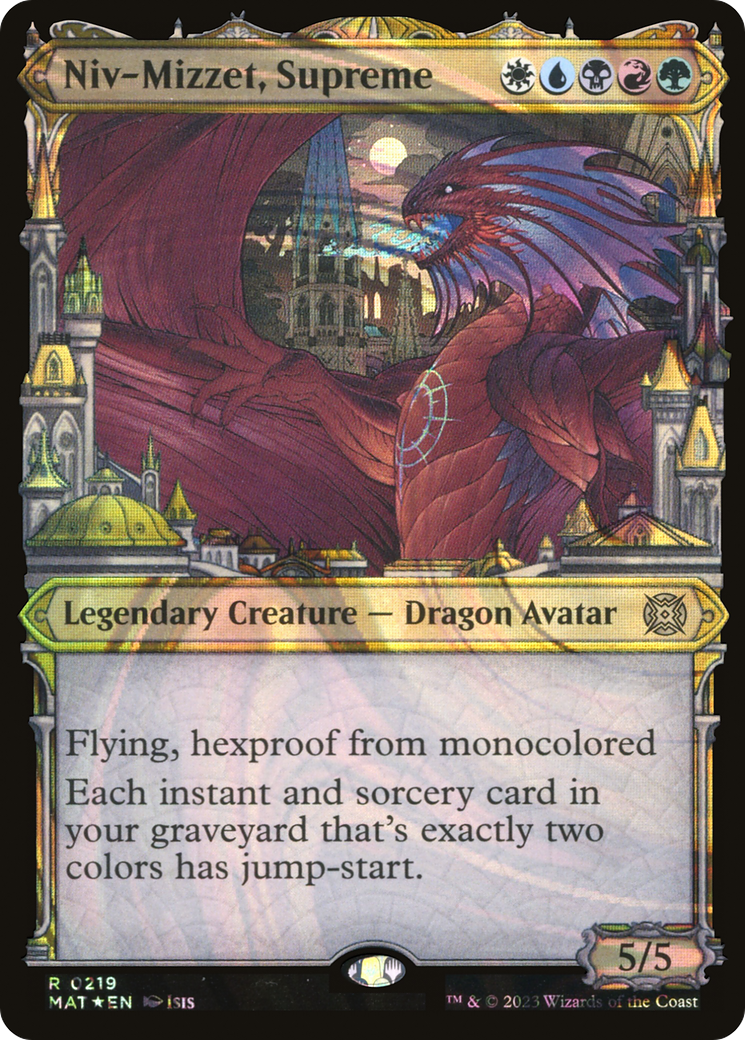 Niv-Mizzet, Supreme (Halo Foil) (MAT-219) [March of the Machine: The Aftermath] (Showcase) Foil MTG Single Wizards of the Coast