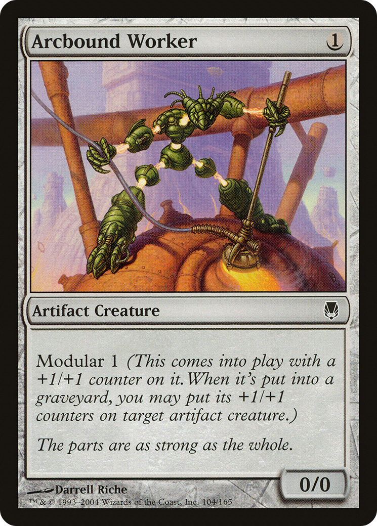 Arcbound Worker (DST-104) [Darksteel] Foil MTG Single Wizards of the Coast