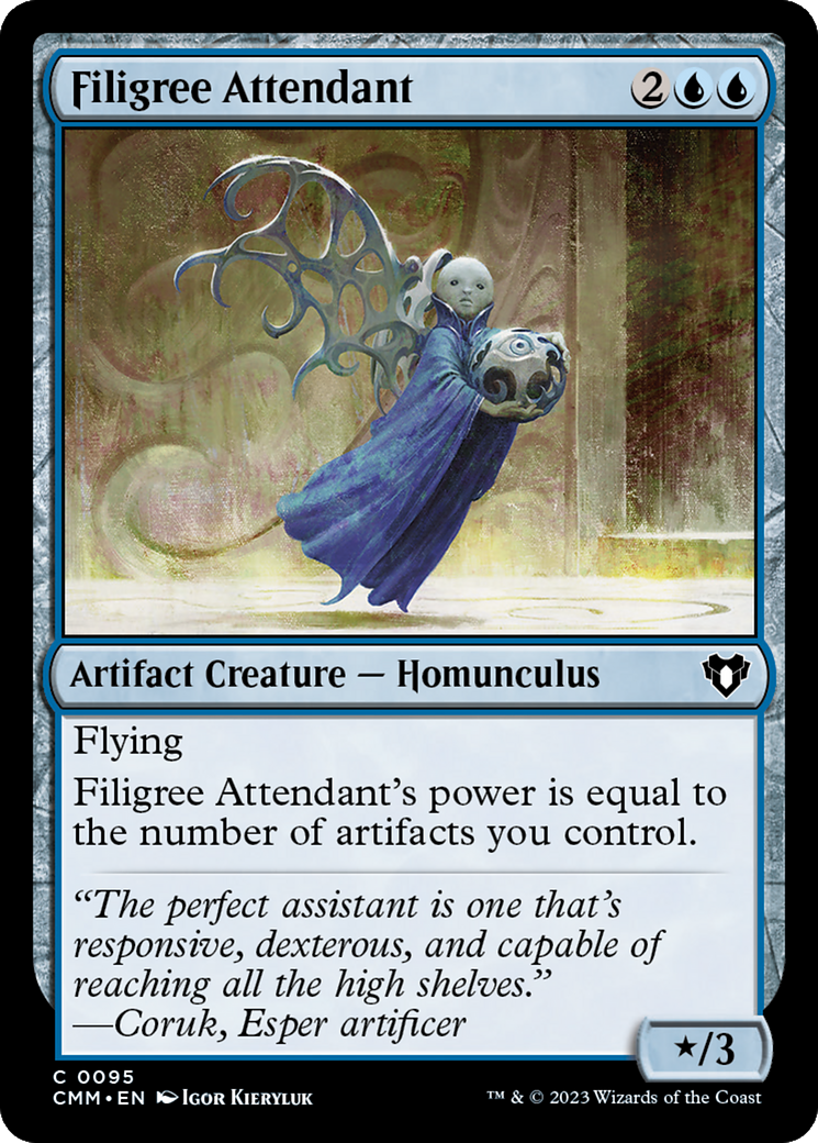 Filigree Attendant (CMM-095) [Commander Masters] Foil MTG Single Wizards of the Coast