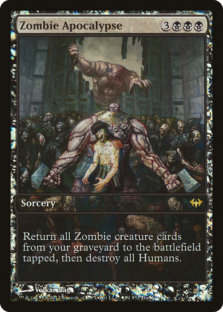 Zombie Apocalypse (GAME-080) [Dark Ascension Promos] Foil MTG Single Wizards of the Coast