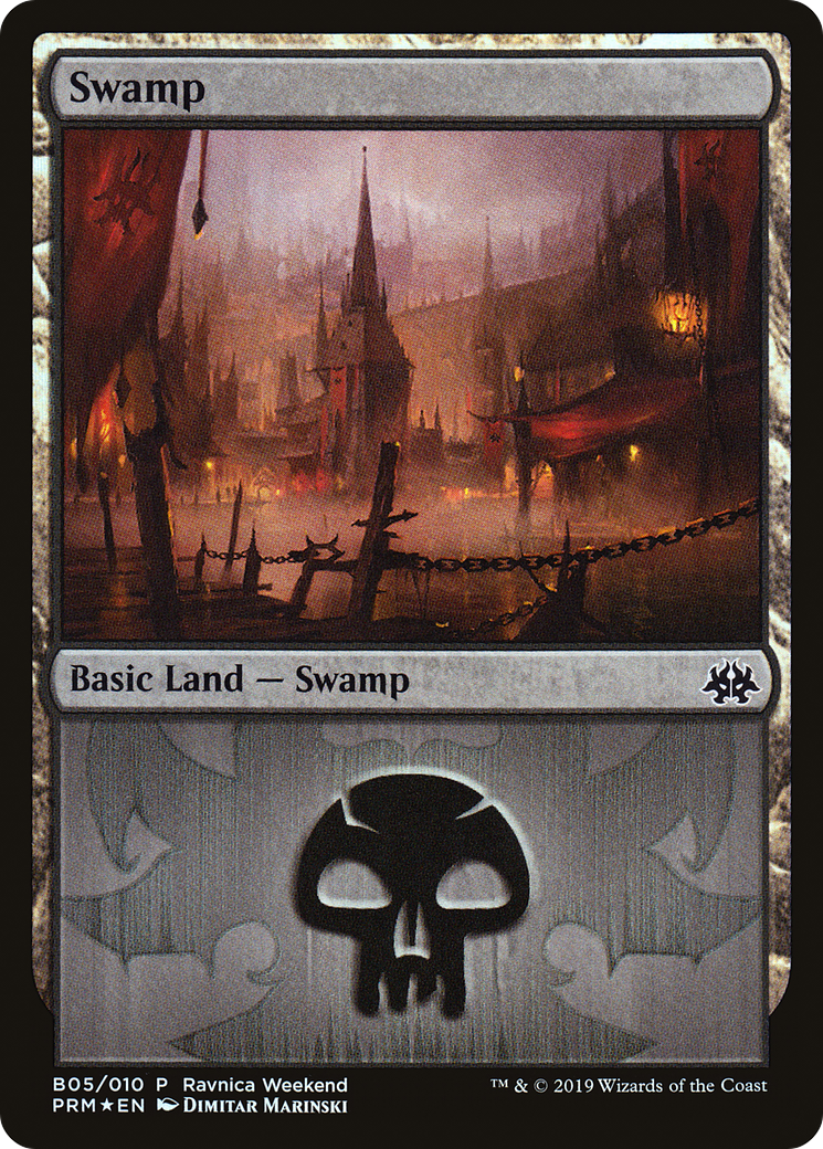 Swamp - Rakdos (B05) (LARP-005) [Misc] RNA Ravnica Weekend Foil MTG Single Wizards of the Coast