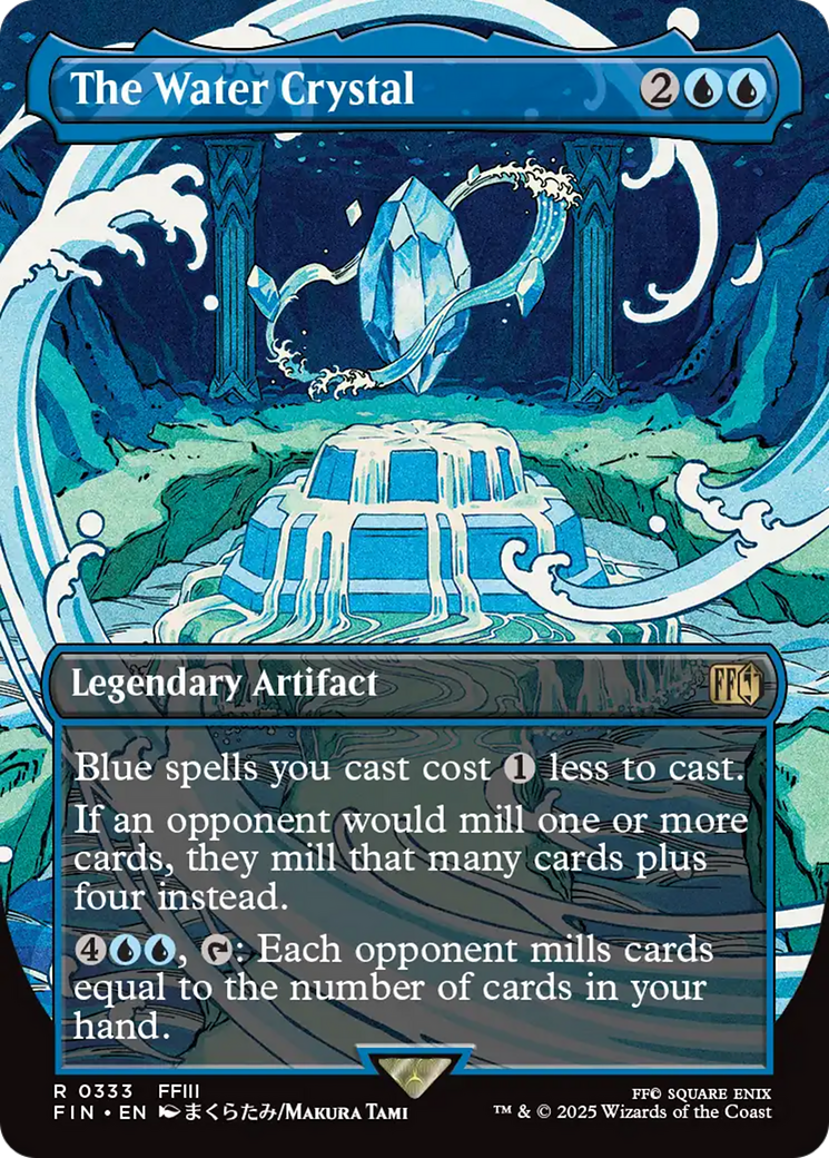The Water Crystal (FIN-333) [FINAL FANTASY] (Borderless) Foil MTG Single Wizards of the Coast