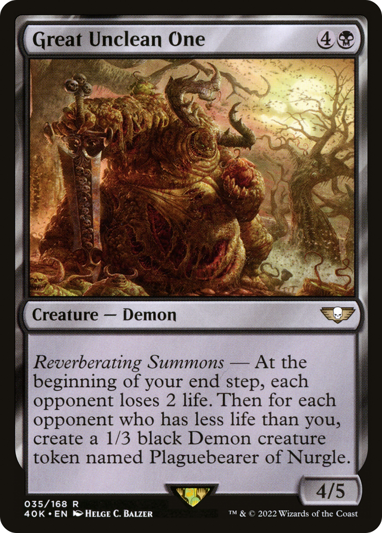 Great Unclean One (40K-035) [Warhammer 40,000 Commander] MTG Single Wizards of the Coast
