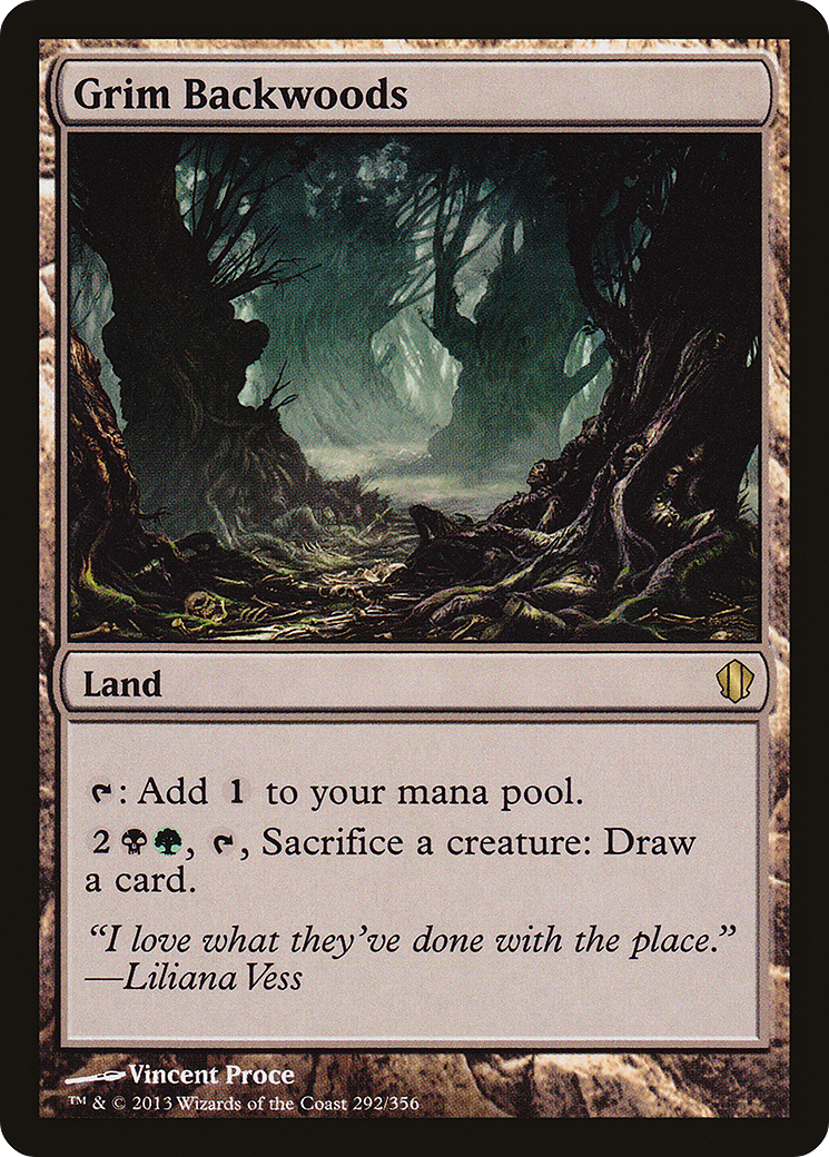 Grim Backwoods (C13-292) [Commander 2013] MTG Single Wizards of the Coast