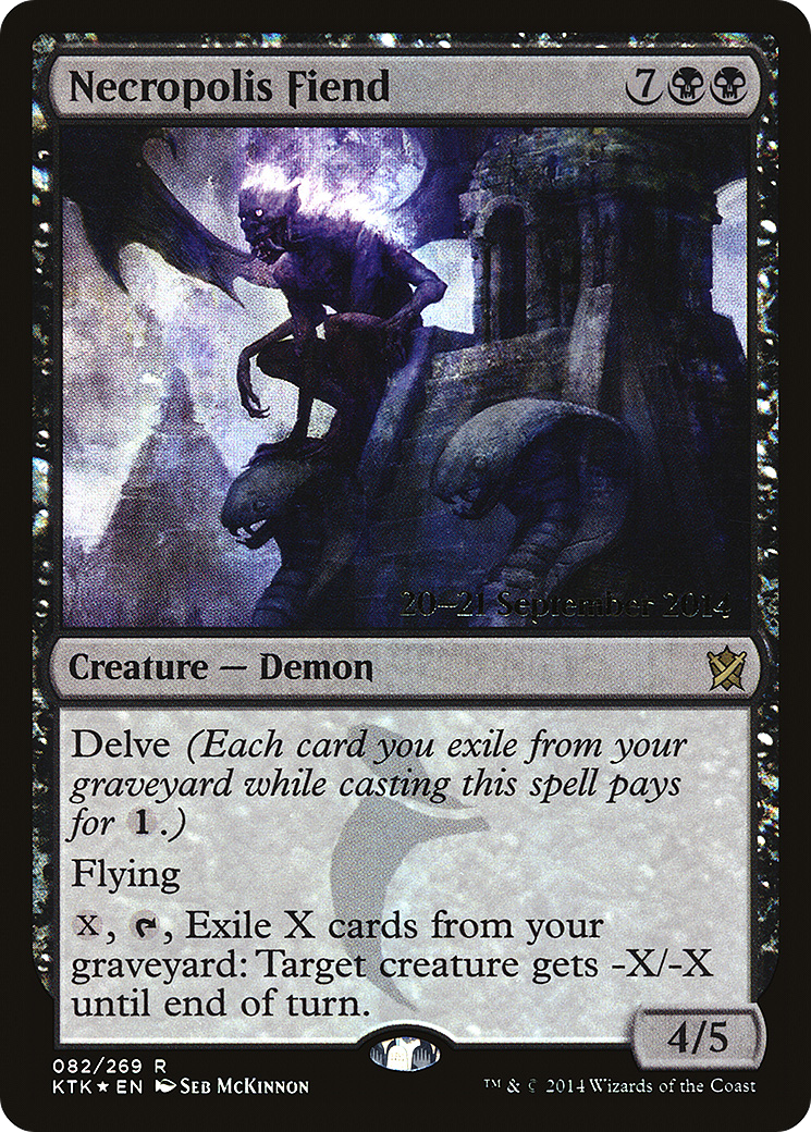 Necropolis Fiend (PRE-082) [Khans of Tarkir Promos] Foil MTG Single Wizards of the Coast