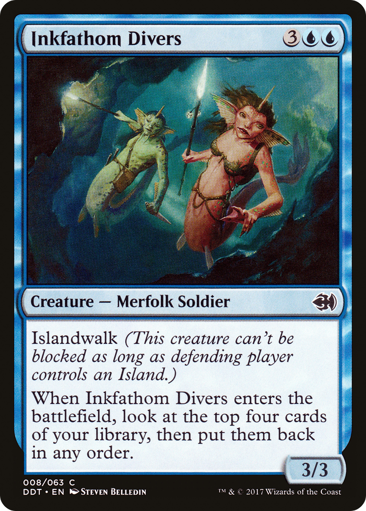 Inkfathom Divers (DDT-008) [Misc] Duel Decks: Merfolk vs. Goblins MTG Single Wizards of the Coast