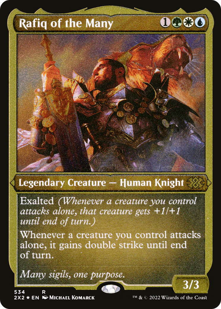 Rafiq of the Many (Foil Etched) (2X2-534) [Double Masters 2022] Foil MTG Single Wizards of the Coast