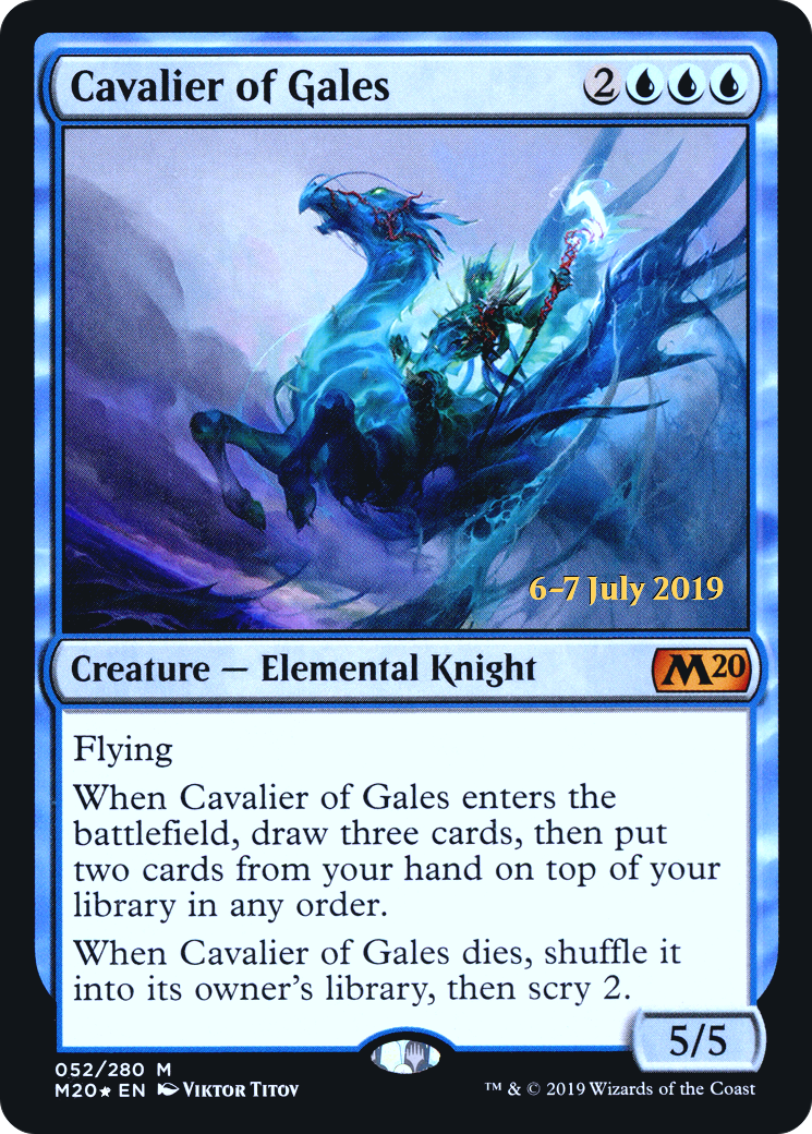 Cavalier of Gales (PRE-052) [Core Set 2020 Promos] Foil MTG Single Wizards of the Coast