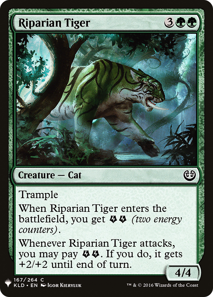 Riparian Tiger (LIST-KLD-167) [Mystery Booster] The List MTG Single Wizards of the Coast