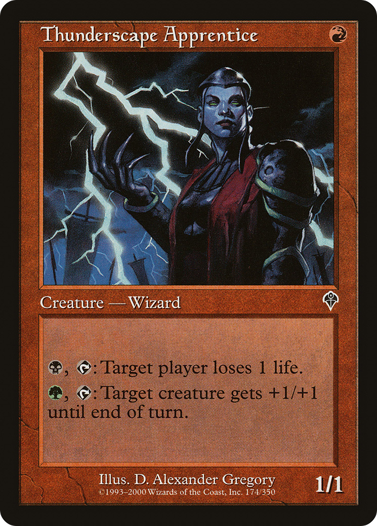 Thunderscape Apprentice (INV-174) [Invasion] Foil MTG Single Wizards of the Coast
