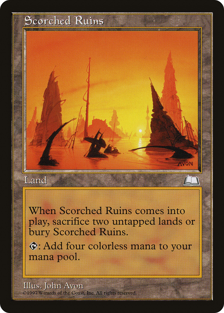 Scorched Ruins (WTH-166) [Weatherlight] MTG Single Wizards of the Coast