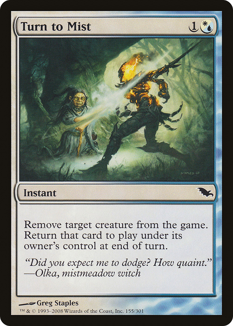 Turn to Mist (SHM-155) [Shadowmoor] Foil MTG Single Wizards of the Coast