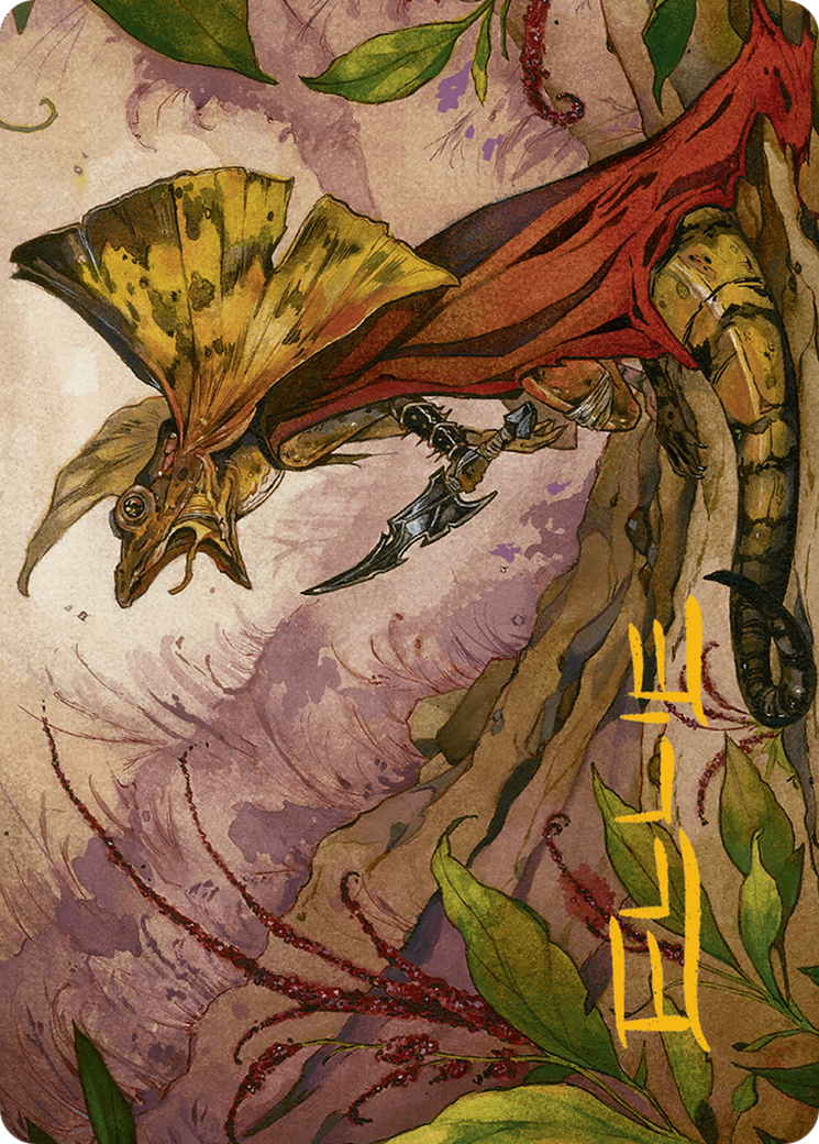 Hired Claw Art Card (Gold-Stamped Signature) [Art Series] Bloomburrow MTG Single Magic: The Gathering