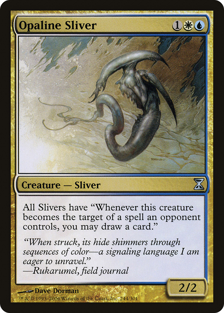 Opaline Sliver (TSP-244) [Time Spiral] Foil MTG Single Wizards of the Coast