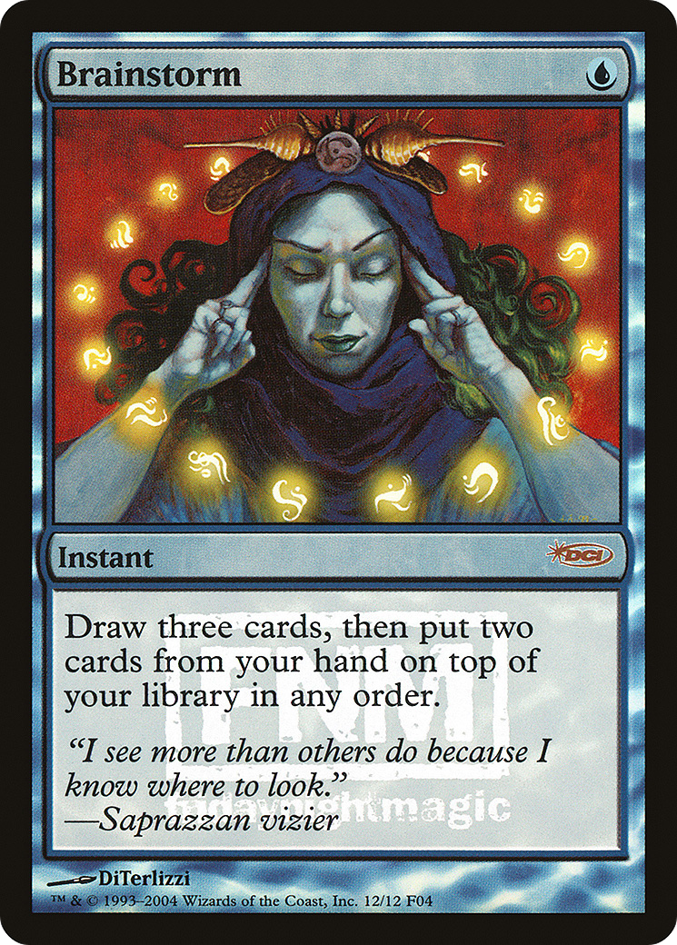 Brainstorm (FNM-012) [Misc] Friday Night Magic 2004 Foil MTG Single Wizards of the Coast