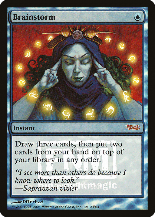 Brainstorm (FNM-012) [Misc] Friday Night Magic 2004 Foil MTG Single Wizards of the Coast