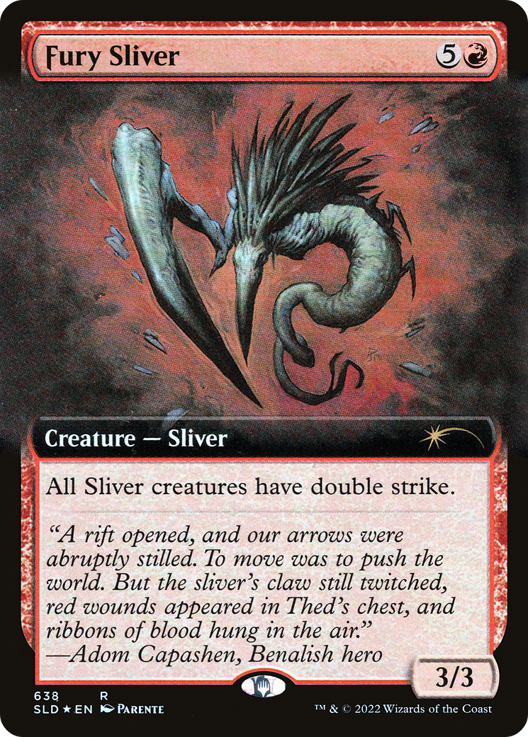 Fury Sliver (SLD-638) [Secret Lair] Drop (Extended Art) Foil MTG Single Wizards of the Coast