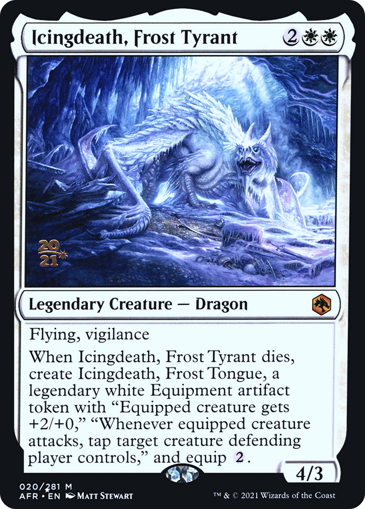 Icingdeath, Frost Tyrant (PRE-020) [Adventures in the Forgotten Realms Promos] Foil MTG Single Wizards of the Coast