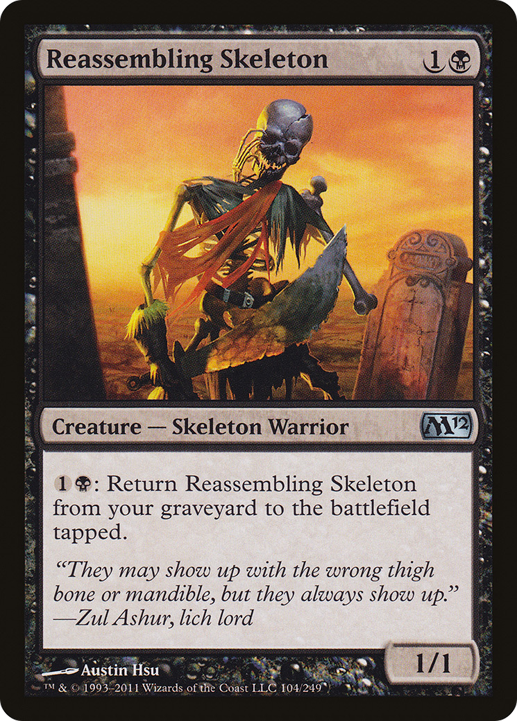 Reassembling Skeleton (M12-104) [Magic 2012] Foil MTG Single Wizards of the Coast