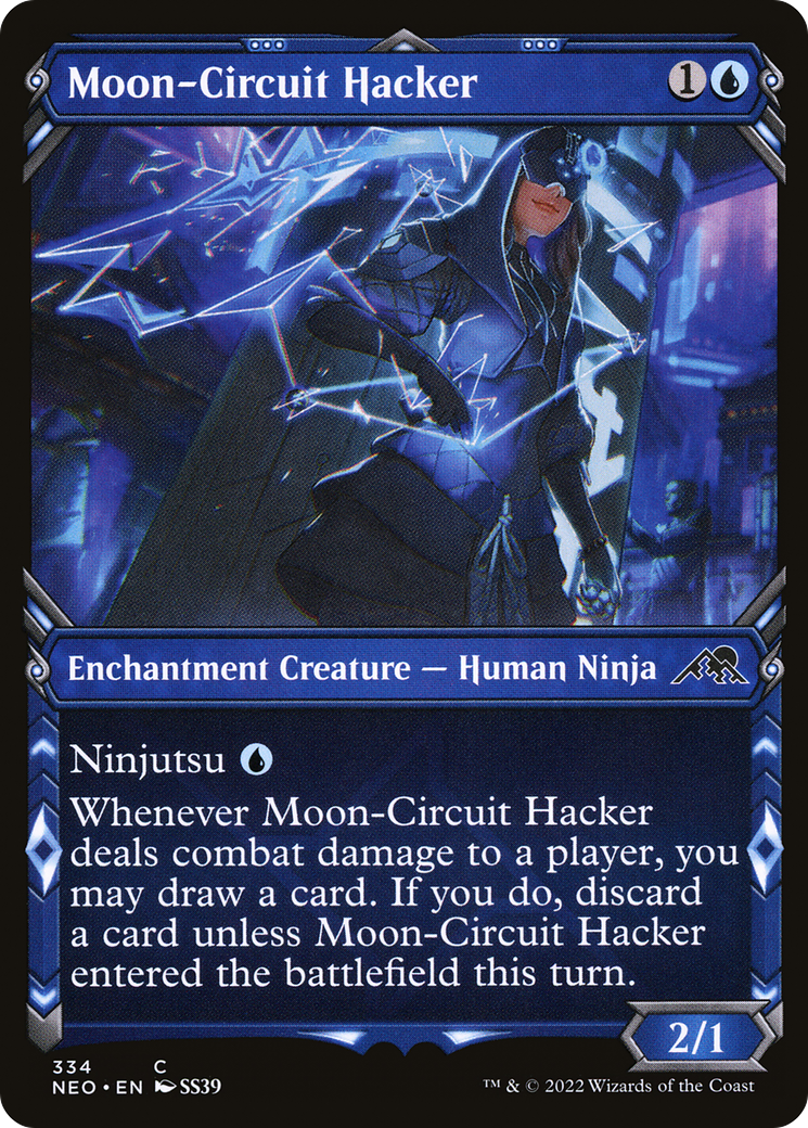 Moon-Circuit Hacker (NEO-334) [Kamigawa: Neon Dynasty] (Showcase) Foil MTG Single Wizards of the Coast