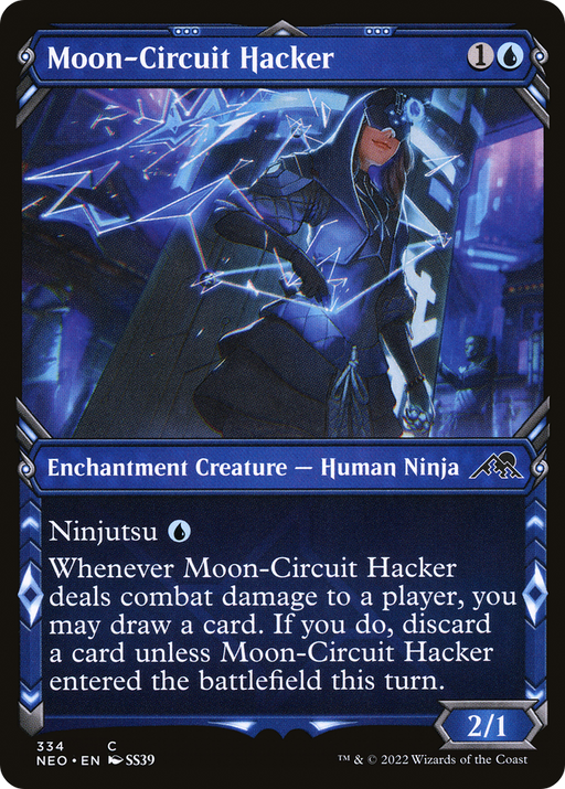 Moon-Circuit Hacker (NEO-334) [Kamigawa: Neon Dynasty] (Showcase) Foil MTG Single Wizards of the Coast