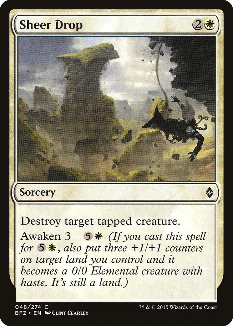 Sheer Drop (BFZ-048) [Battle for Zendikar] Foil MTG Single Wizards of the Coast