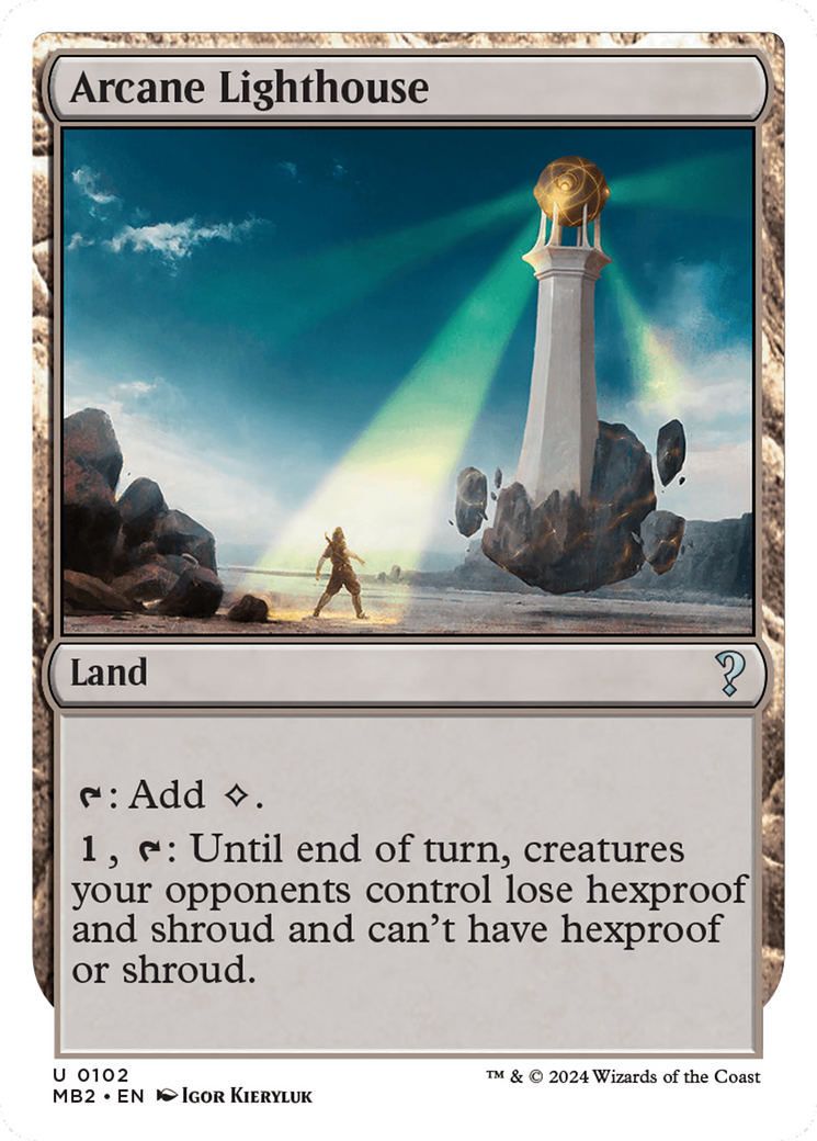 Arcane Lighthouse (White Border) (MB2-102) [Mystery Booster] Mystery Booster 2 MTG Single Wizards of the Coast