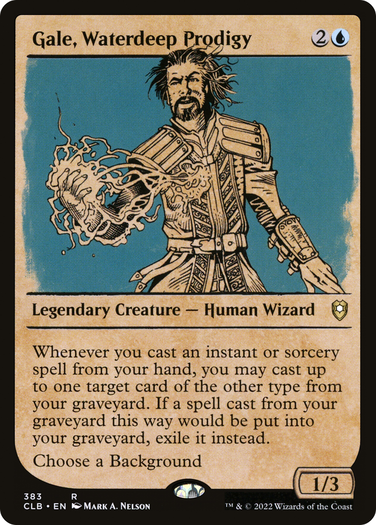 Gale, Waterdeep Prodigy (CLB-383) [Commander Legends: Battle for Baldur's Gate] (Showcase) MTG Single Wizards of the Coast