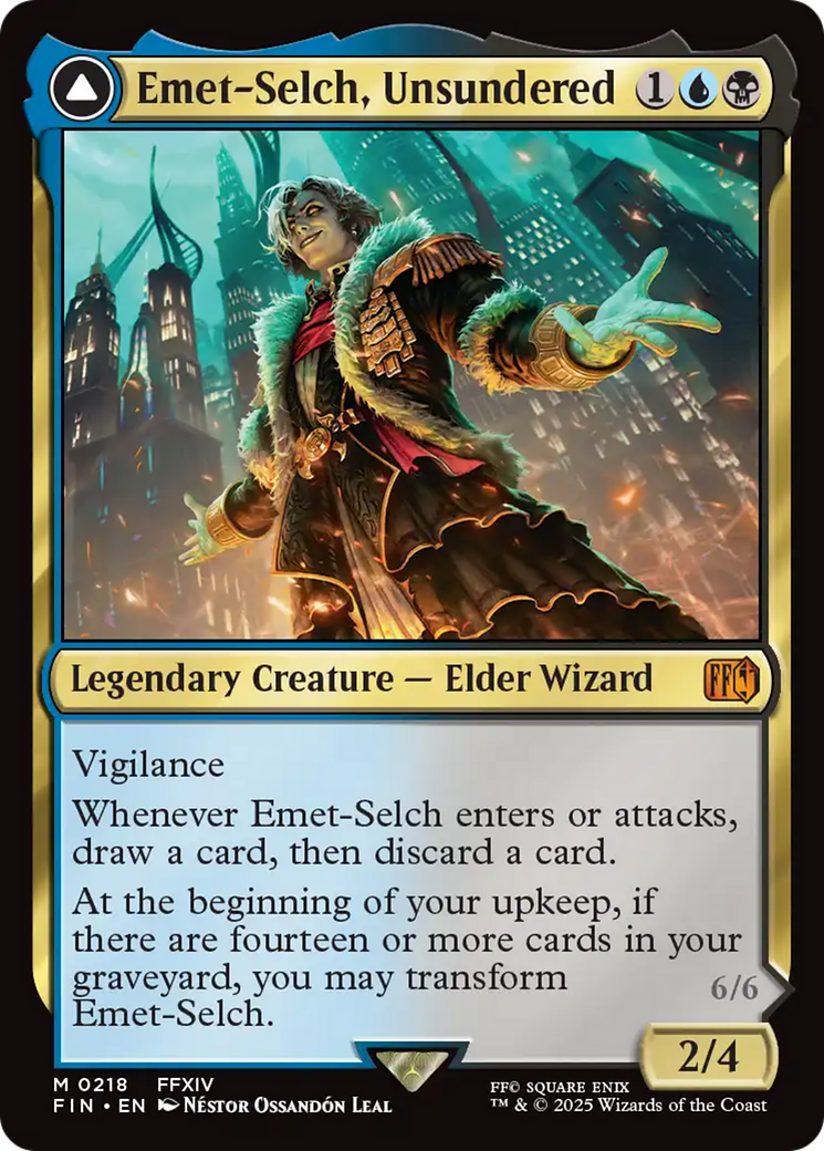 Emet-Selch, Unsundered (FIN-218) [FINAL FANTASY] Foil MTG Single Wizards of the Coast