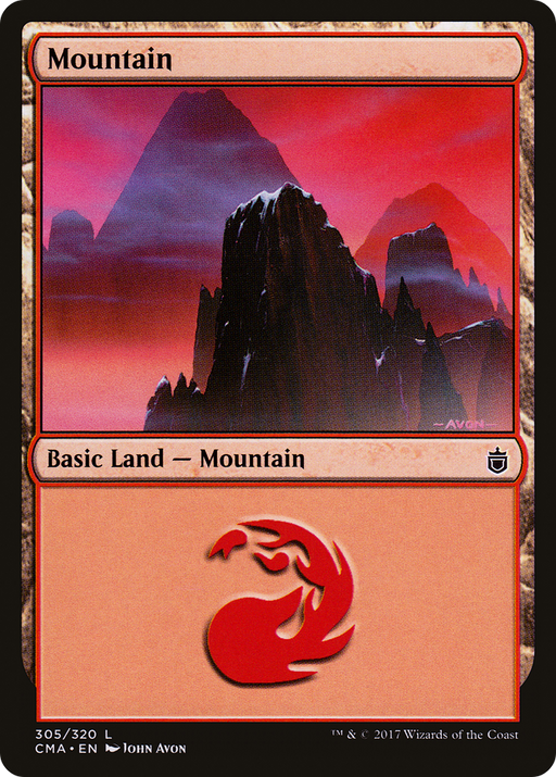 Mountain (CMA-305) [Commander Anthology] MTG Single Wizards of the Coast