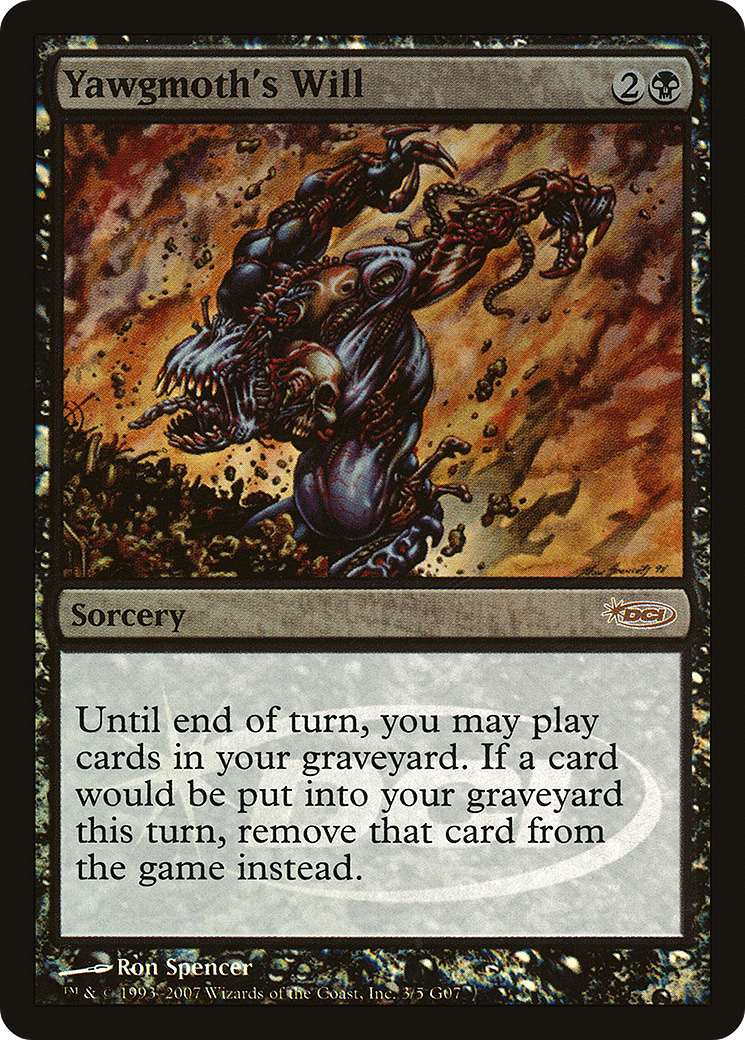 Yawgmoth's Will (JDG-003) [Misc] Judge Gift Cards 2007 Foil MTG Single Wizards of the Coast