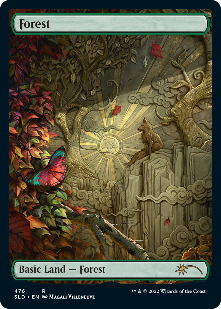 Forest (476) (SLD-476) [Secret Lair] Drop Foil MTG Single Wizards of the Coast