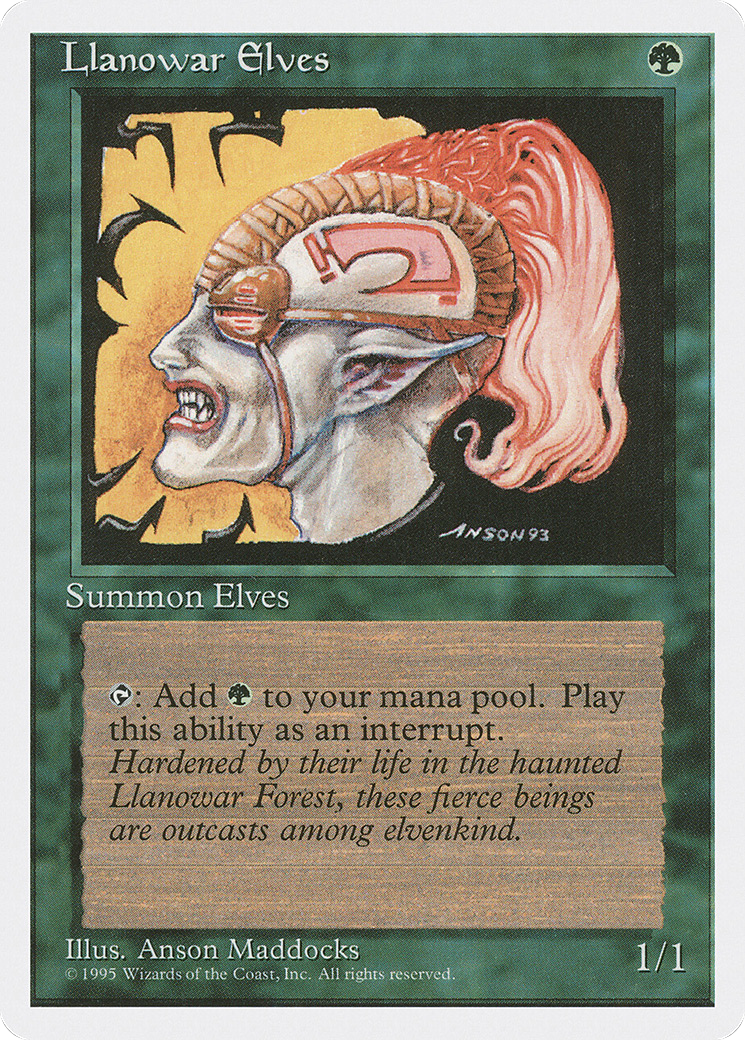 Llanowar Elves (4ED-261) [Fourth Edition] MTG Single Wizards of the Coast