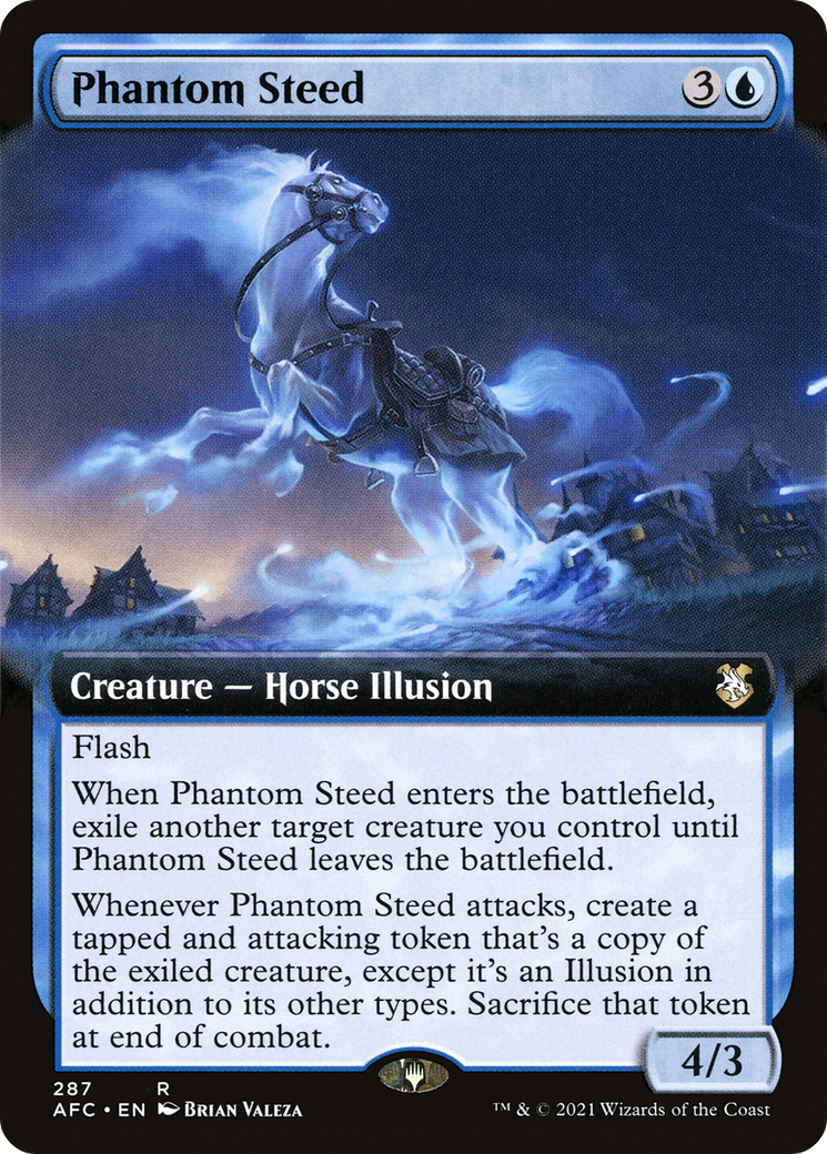 Phantom Steed (AFC-287) [Forgotten Realms Commander] (Extended Art) MTG Single Wizards of the Coast