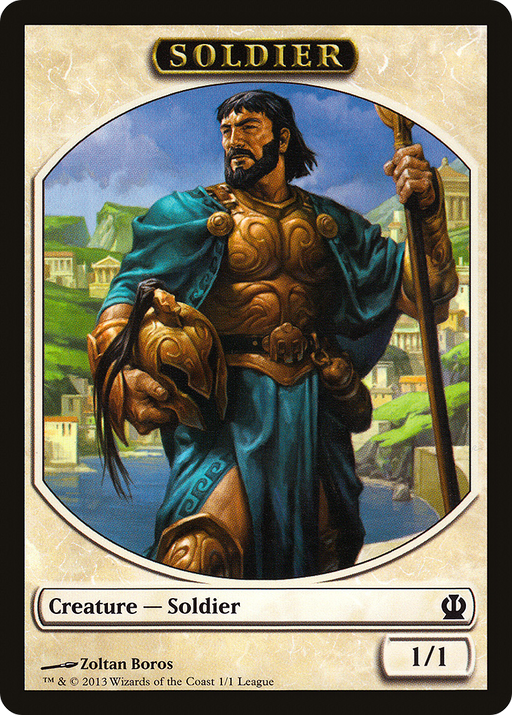 Soldier Token (Theros) (LEP-001) [Tokens] League Tokens 2013 MTG Single Wizards of the Coast