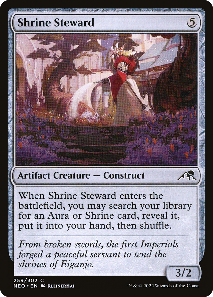 Shrine Steward (NEO-259) [Kamigawa: Neon Dynasty] MTG Single Wizards of the Coast